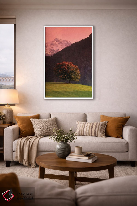 تابلو دکوراتیو Swiss Alps, Switzerland,درخت تنها در دامنه کوه، آلپ سوئ… اثر پانورامیک ایمجز - D3W
