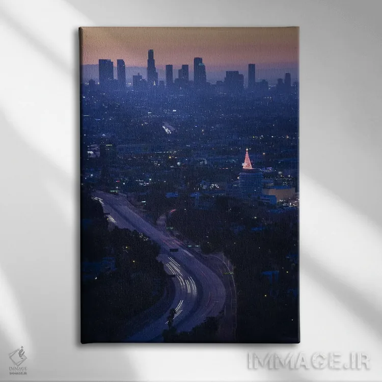 تابلو دکوراتیو Hollywood Freeway, Hollywood, Los Angeles, California… اثر پانورامیک ایمجز - نمای روبهرو روی دیوار