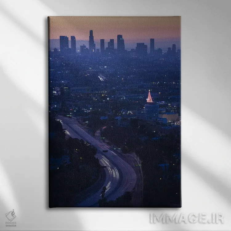تابلو دکوراتیو Hollywood Freeway, Hollywood, Los Angeles, California… اثر پانورامیک ایمجز - نمای روبهرو روی دیوار