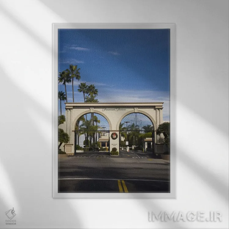 تابلو دکوراتیو Paramount Studios, Melrose Avenue, Hollywood, Los Angel… اثر پانورامیک ایمجز - نمای قابدار سفید