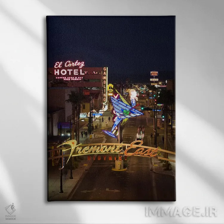 تابلو دکوراتیو El Cortez, Fremont Street, The Strip, Las Vegas, Nevada… اثر پانورامیک ایمجز - نمای روبهرو روی دیوار