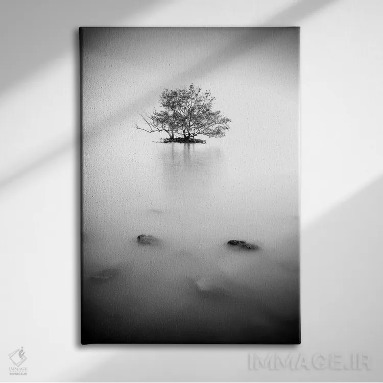 تابلو دکوراتیو در مه اثر فوتوآی ان سی استودیو - نمای روبهرو روی دیوار