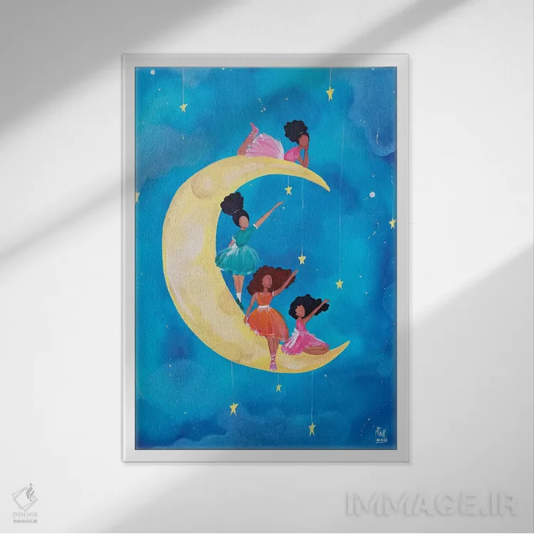 تابلو دکوراتیو دستیابی اثر پینکلومین - نمای قابدار سفید