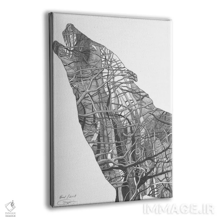 تابلو دکوراتیو زوزه اثر پل کینگزلی اسکوایر - نمای پرسپکتیو محصول