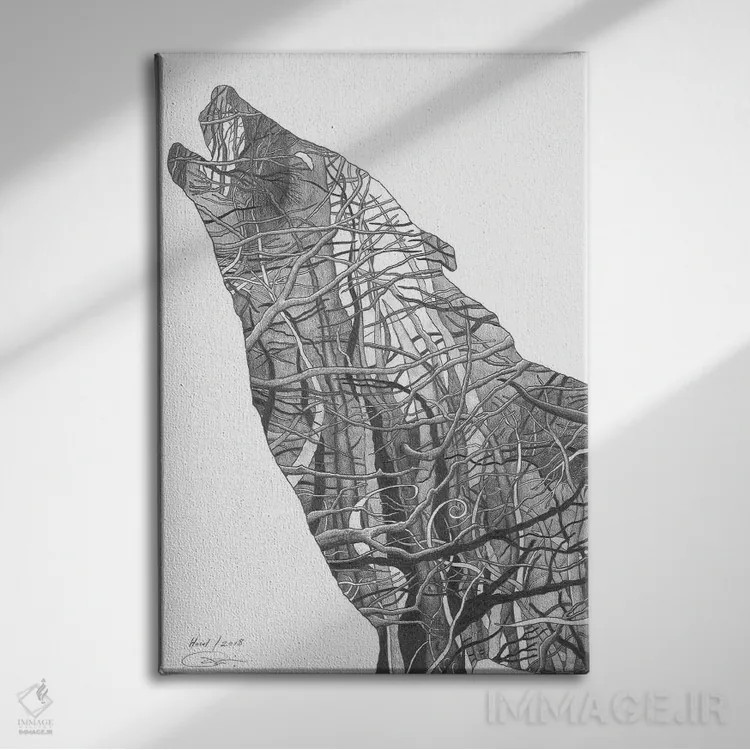 تابلو دکوراتیو زوزه اثر پل کینگزلی اسکوایر - نمای روبهرو روی دیوار
