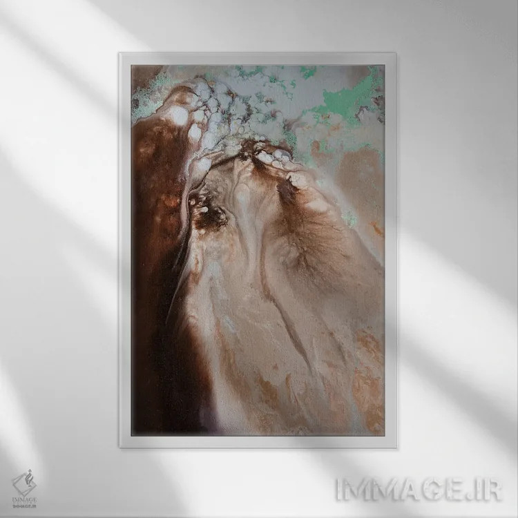 تابلو انتزاعی خیالبافی روستایی II اثر پترا مایکل دو فلاس - نمای قابدار سفید