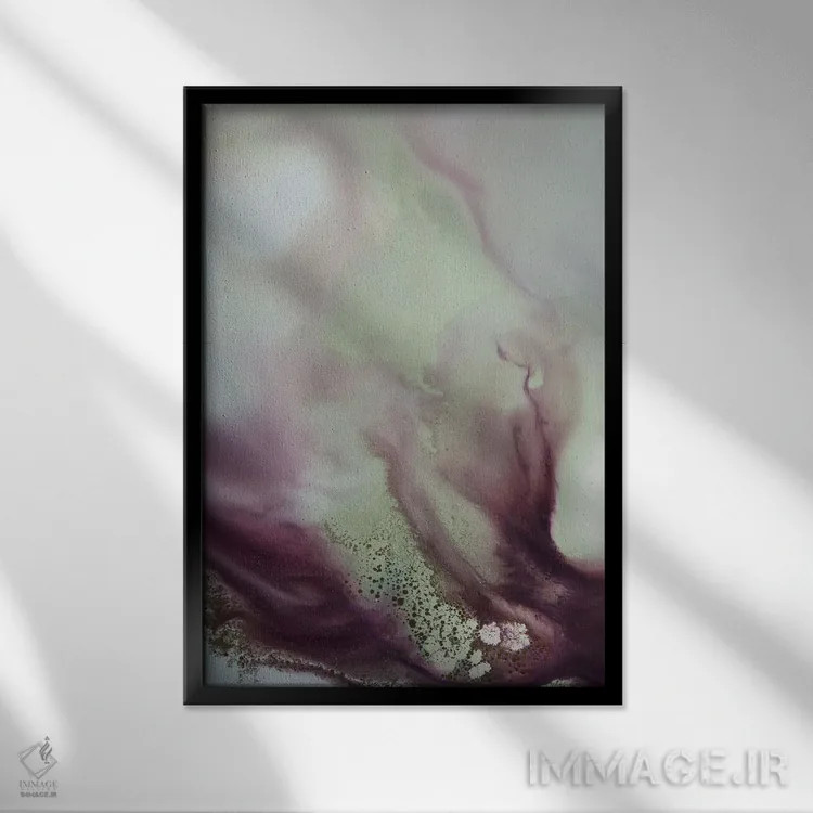 تابلو انتزاعی رقص آرامش ۲ اثر پترا مایکل دو فلاس - نمای قابدار مشکی