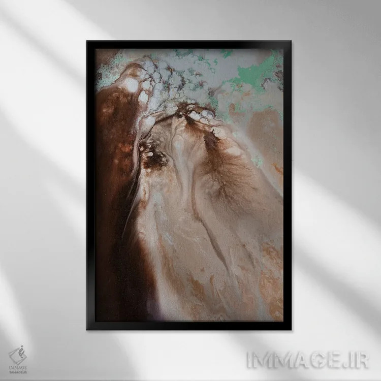تابلو انتزاعی خیالبافی روستایی II اثر پترا مایکل دو فلاس - نمای قابدار مشکی