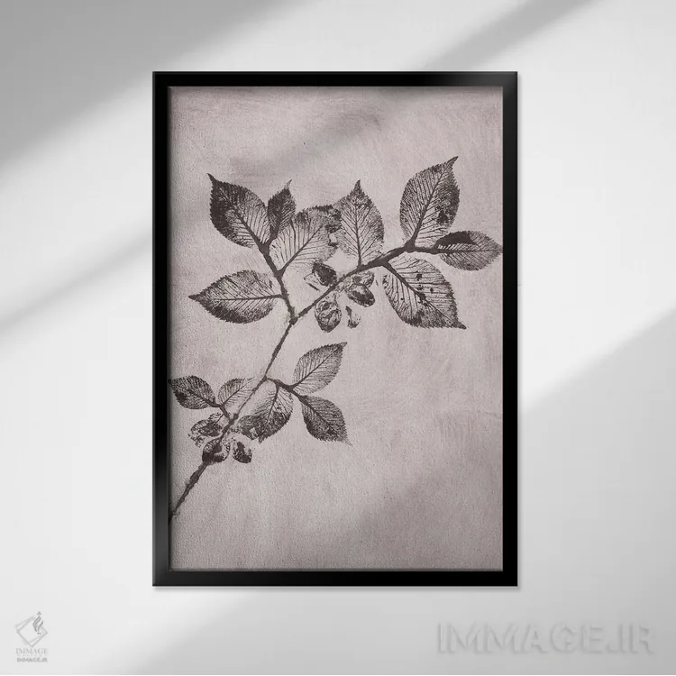 تابلو دکوراتیو نارون یک قهوه ای اثر پرنیله فولکارلی - نمای قابدار مشکی