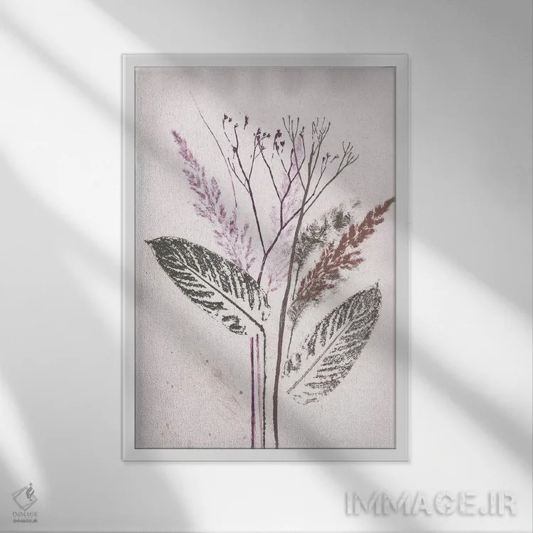 تابلو دکوراتیو دسته گل سه اثر پرنیله فولکارلی - نمای قابدار سفید