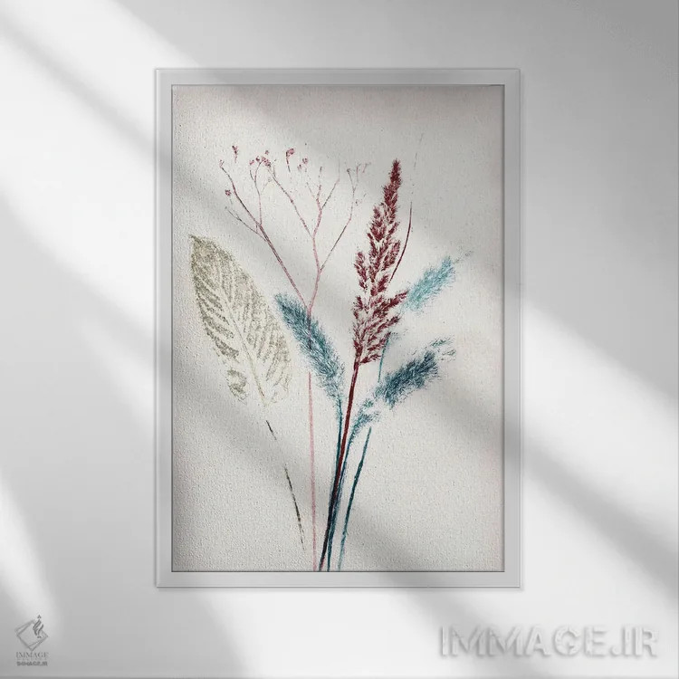 تابلو دکوراتیو دسته گل چهار اثر پرنیله فولکارلی - نمای قابدار سفید