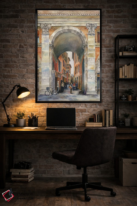 تابلو دکوراتیو Italy Arch,طاق بولونیا ایتالیا اثر پائولا ناتان - D6B