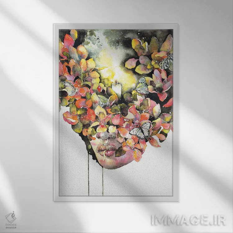 تابلو دکوراتیو نور تازه اثر پراید نیاشا - نمای قابدار سفید