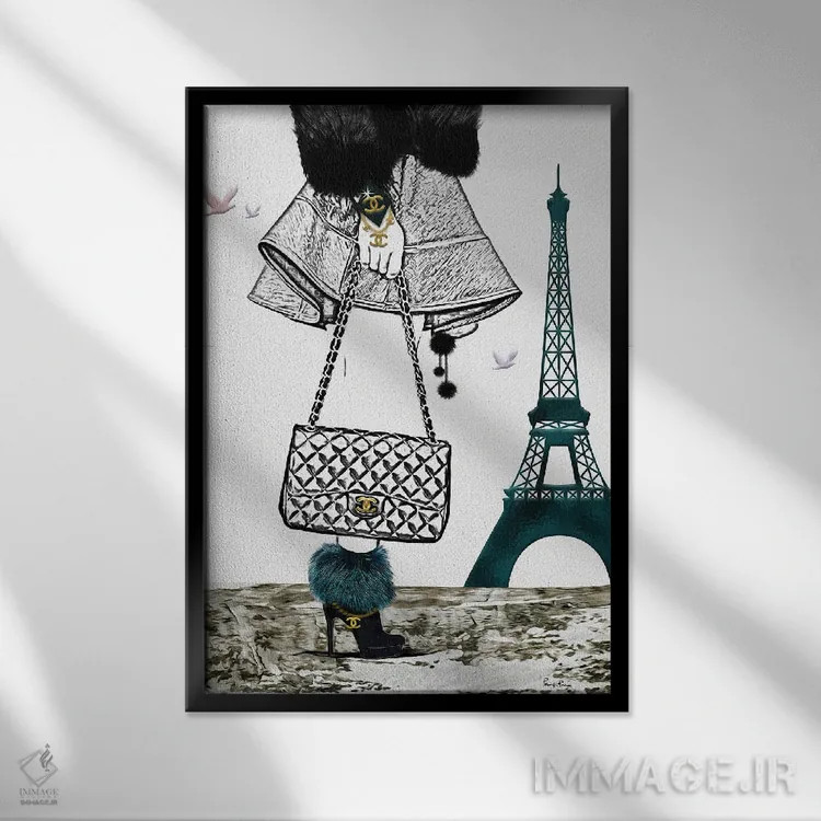 تابلو دکوراتیو Paris I,سلام پاریس شماره 1 اثر پوماکای بارون - نمای قابدار مشکی