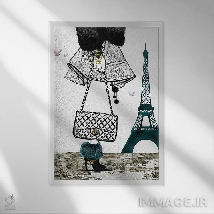 تابلو دکوراتیو Paris I,سلام پاریس شماره 1 اثر پوماکای بارون - نمای قابدار سفید
