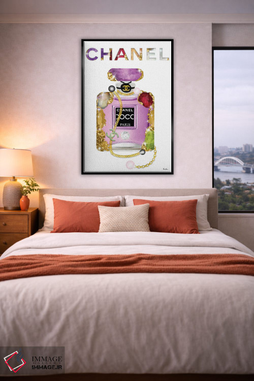 تابلو دکوراتیو همه چیز درباره جواهرات و بطری عطر مد است اثر پوماکای بارون - D5B