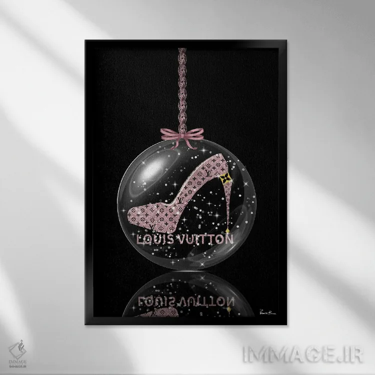 تابلو دکوراتیو My Louis Glitter Ball II,اوه، لوییس من توپ اکلیلی ۲ اثر پوماکای بارون - نمای قابدار مشکی