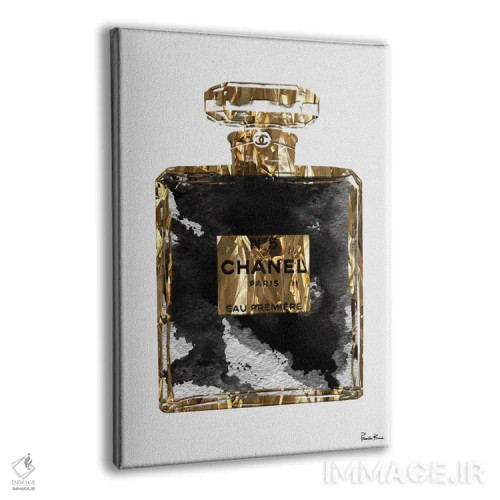 تابلو دکوراتیو هنر شیشه عطر طلایی مشکی مسی III اثر پوماکای بارون - نمای پرسپکتیو محصول
