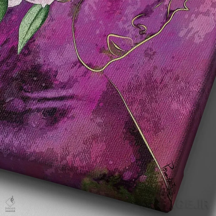 تابلو مینیمال تواضع اثر پوماکای بارون - نمای نزدیک بافت بوم