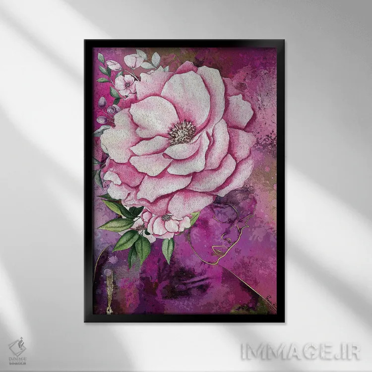 تابلو مینیمال تواضع اثر پوماکای بارون - نمای قابدار مشکی