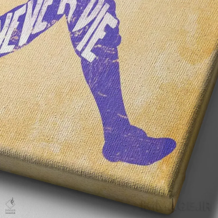 تابلو دکوراتیو افسانه ها هرگز نمی میرند اثر فایو بای فایو کالکتیو - نمای نزدیک بافت بوم