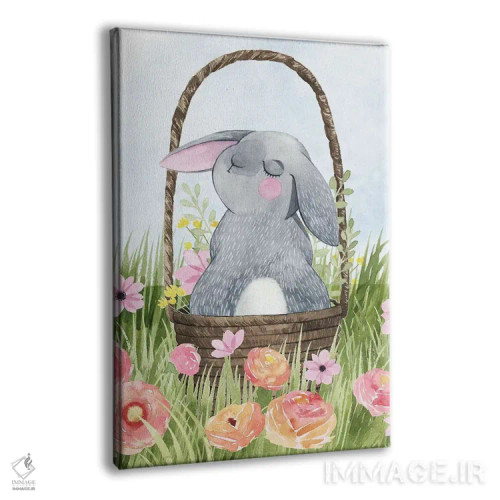 تابلو دکوراتیو دوستی خرگوشی دو اثر گریس پاپ - نمای پرسپکتیو محصول