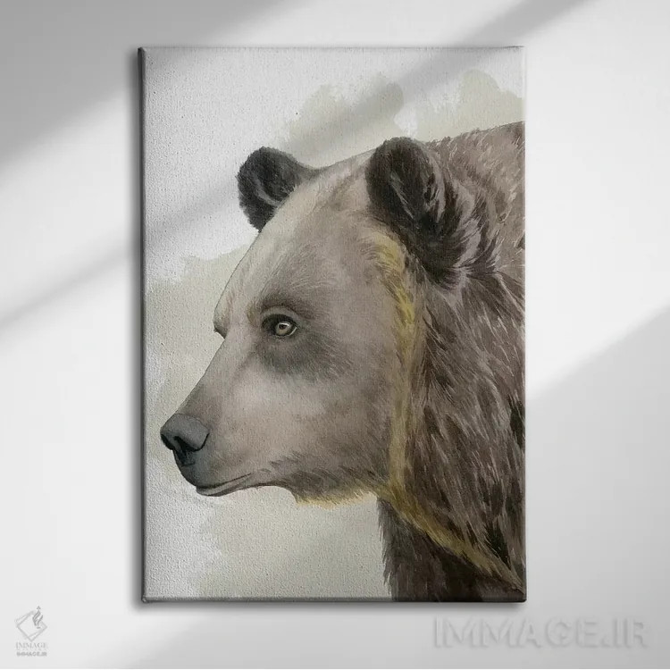 تابلو دکوراتیو دوست جنگل دو اثر گریس پاپ - نمای روبهرو روی دیوار