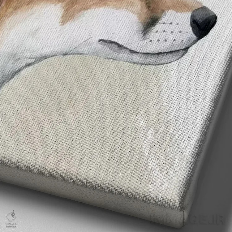 تابلو دکوراتیو دوست جنگل سه اثر گریس پاپ - نمای نزدیک بافت بوم