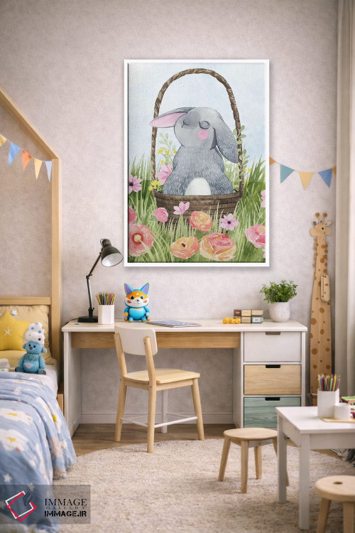 تابلو دکوراتیو دوستی خرگوشی دو اثر گریس پاپ - D1W