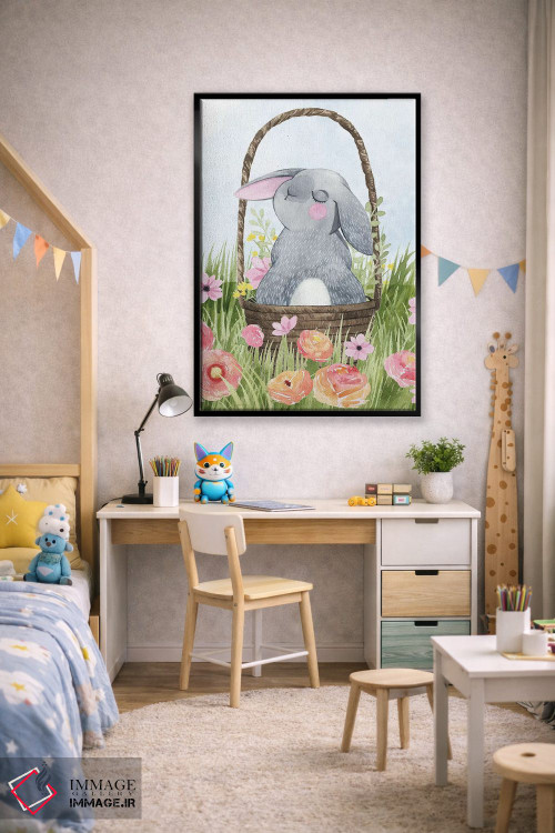 تابلو دکوراتیو دوستی خرگوشی دو اثر گریس پاپ - D2B