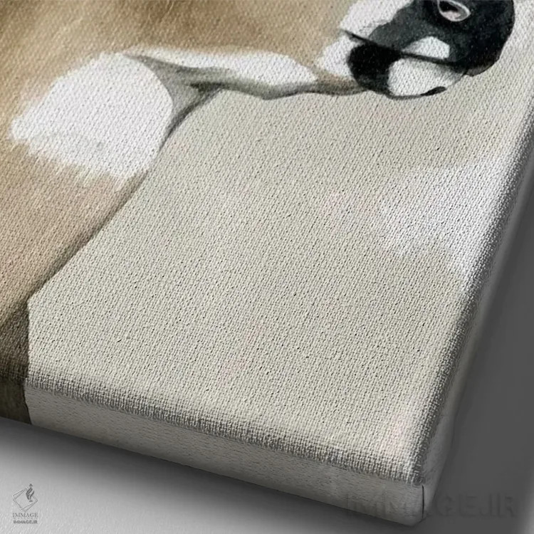 تابلو دکوراتیو دوست جنگل یک اثر گریس پاپ - نمای نزدیک بافت بوم