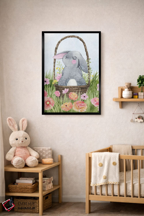 تابلو دکوراتیو دوستی خرگوشی دو اثر گریس پاپ - D3B