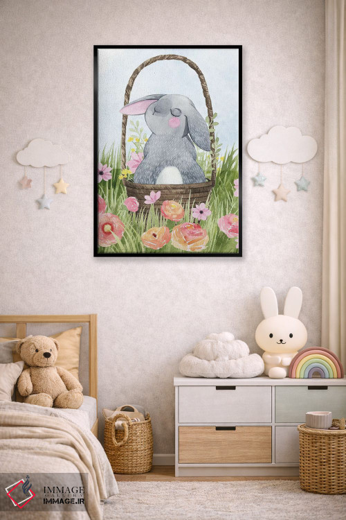 تابلو دکوراتیو دوستی خرگوشی دو اثر گریس پاپ - D4B