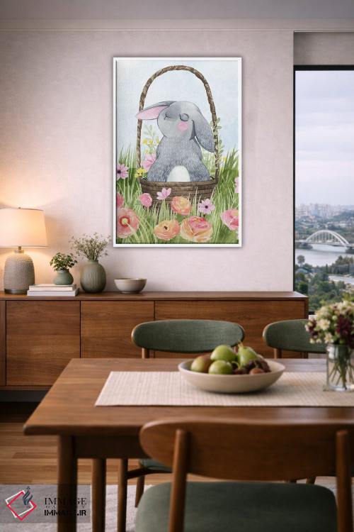 تابلو دکوراتیو دوستی خرگوشی دو اثر گریس پاپ - D5W