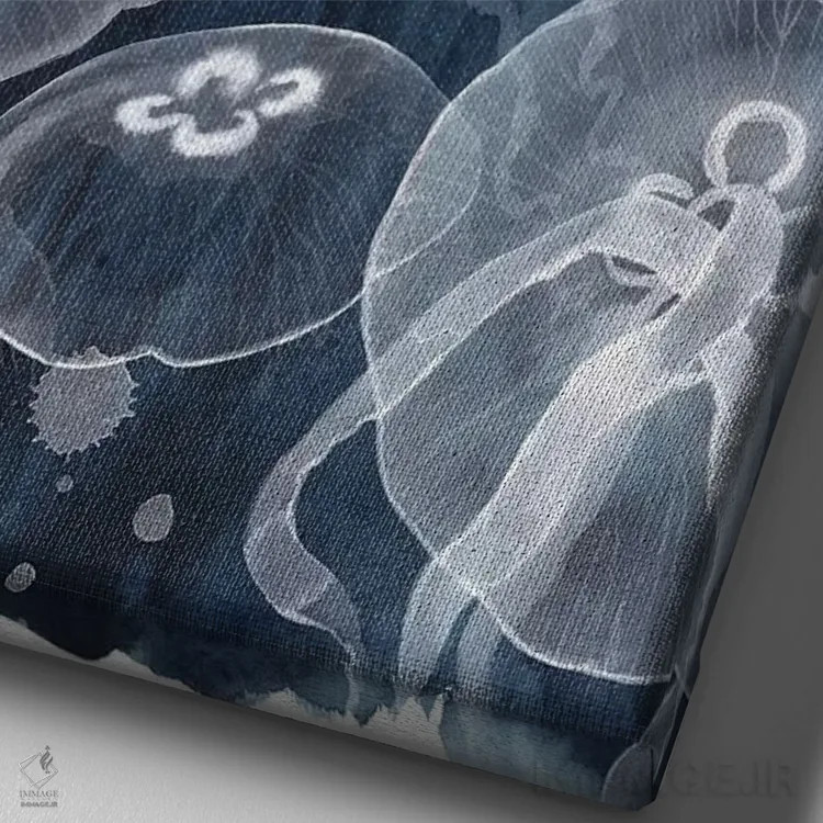 تابلو دکوراتیو عروس دریایی ماه یک اثر گریس پاپ - نمای نزدیک بافت بوم