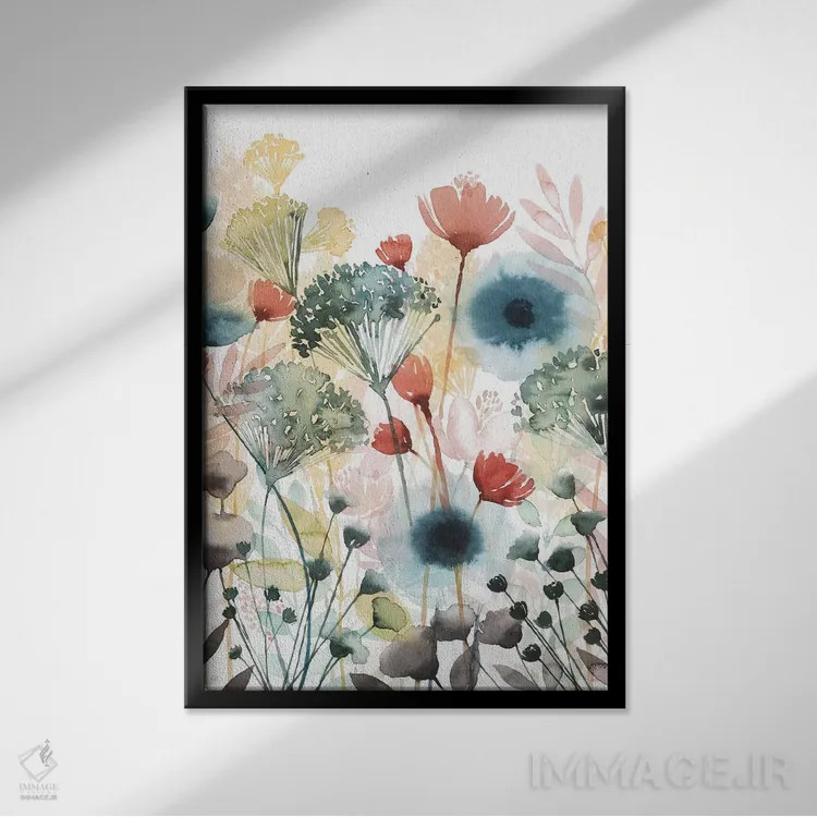 تابلو دکوراتیو خرده ریزهای آفتابی یک اثر گریس پاپ - نمای قابدار مشکی