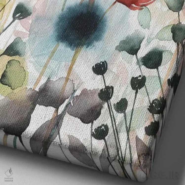 تابلو دکوراتیو خرده ریزهای آفتابی یک اثر گریس پاپ - نمای نزدیک بافت بوم