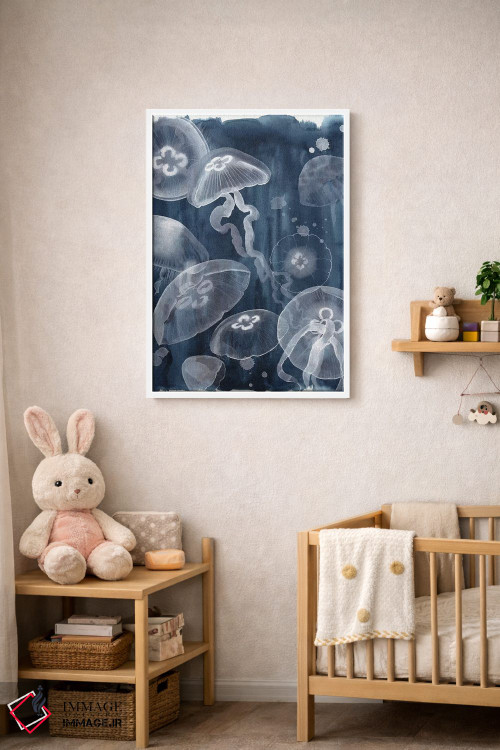 تابلو دکوراتیو عروس دریایی ماه یک اثر گریس پاپ - D3W