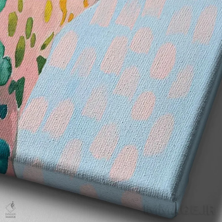 تابلو دکوراتیو طیف جنگلی سه اثر گریس پاپ - نمای نزدیک بافت بوم