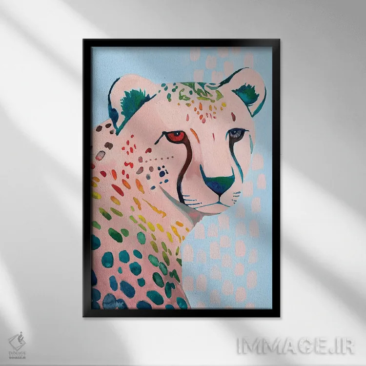 تابلو دکوراتیو طیف جنگلی سه اثر گریس پاپ - نمای قابدار مشکی