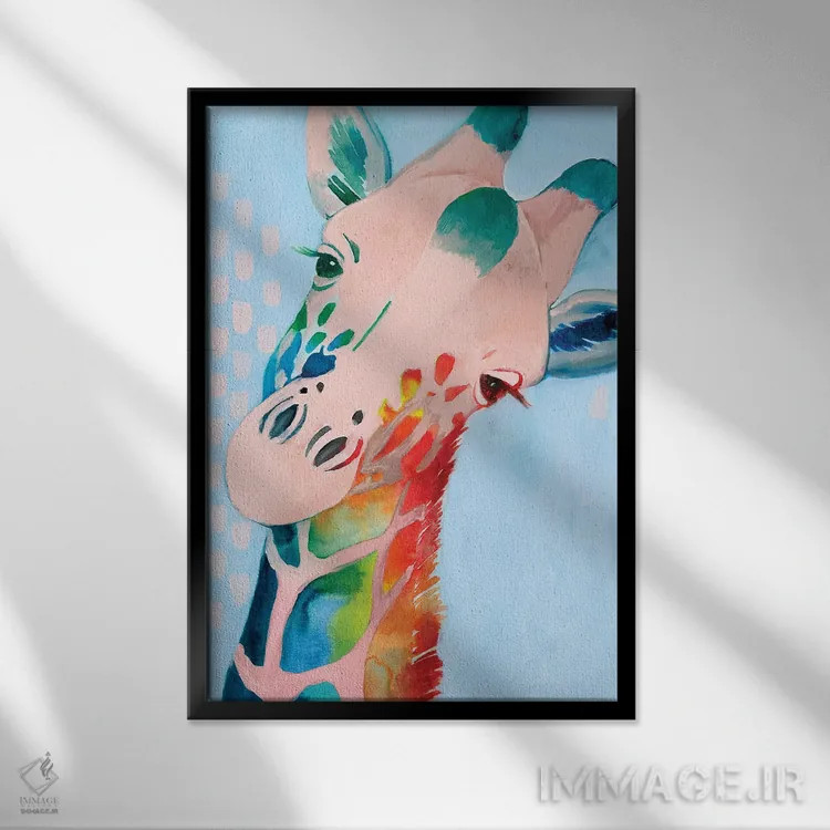 تابلو دکوراتیو طیف جنگلی دو اثر گریس پاپ - نمای قابدار مشکی