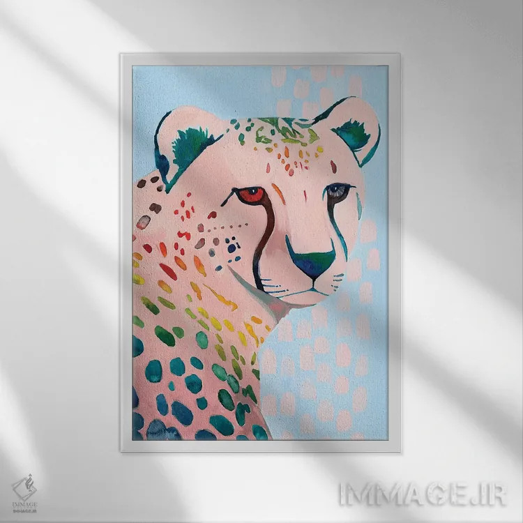 تابلو دکوراتیو طیف جنگلی سه اثر گریس پاپ - نمای قابدار سفید