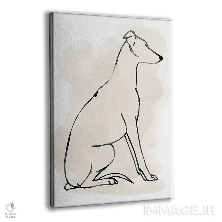 تابلو دکوراتیو طرح تازی یک اثر گریس پاپ - نمای پرسپکتیو محصول