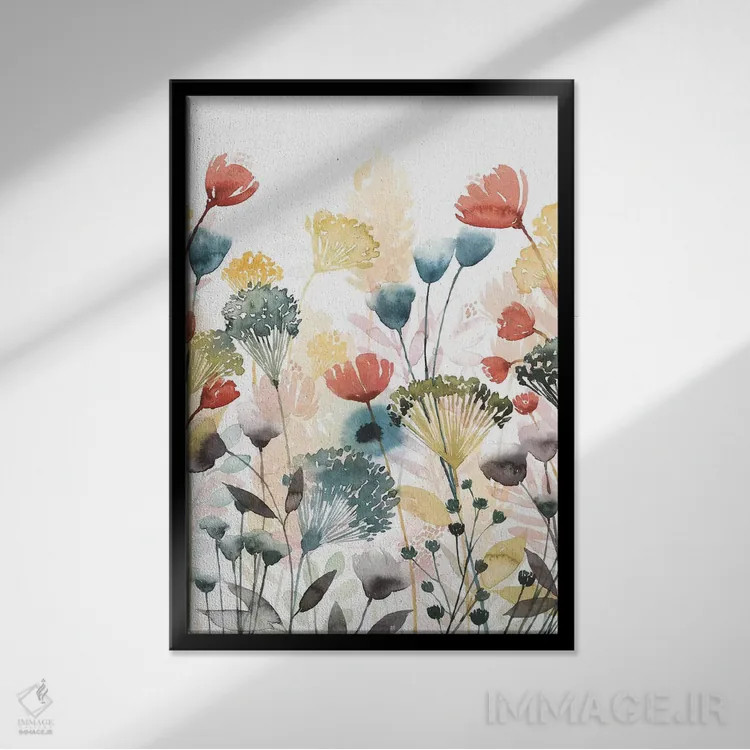 تابلو دکوراتیو خرده ریزهای آفتابی دو اثر گریس پاپ - نمای قابدار مشکی