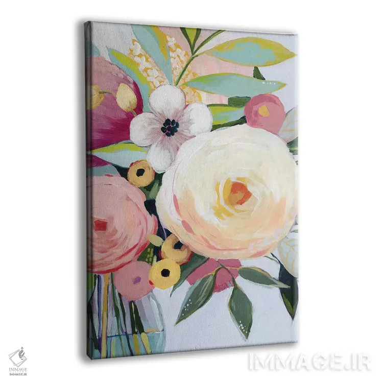 تابلو دکوراتیو دسته گل جورجیا دو اثر گریس پاپ - نمای پرسپکتیو محصول