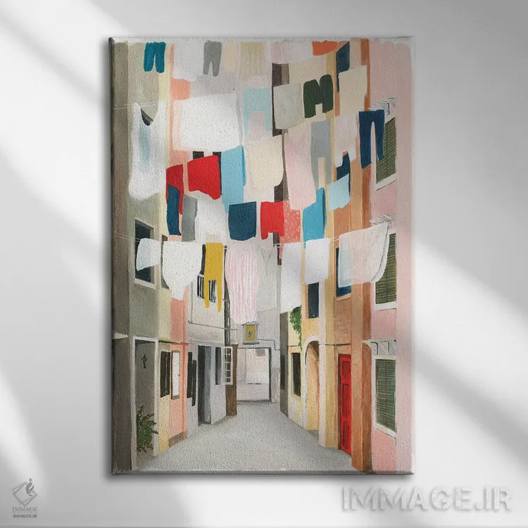 تابلو دکوراتیو روز شستشو یک اثر گریس پاپ - نمای روبهرو روی دیوار