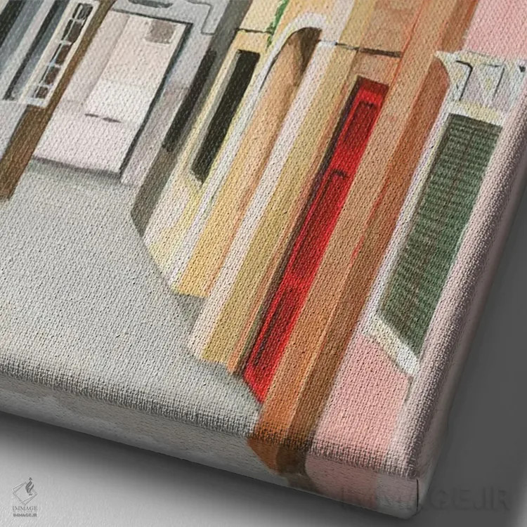 تابلو دکوراتیو روز شستشو یک اثر گریس پاپ - نمای نزدیک بافت بوم