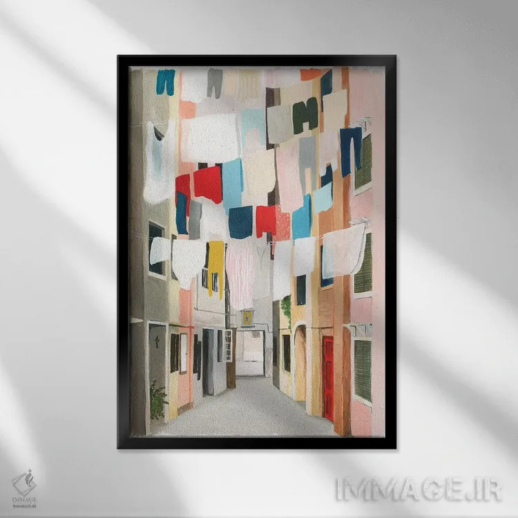 تابلو دکوراتیو روز شستشو یک اثر گریس پاپ - نمای قابدار مشکی