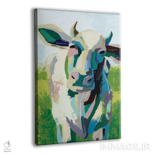 تابلو دکوراتیو گاو نقاشانه دو اثر گریس پاپ - نمای پرسپکتیو محصول