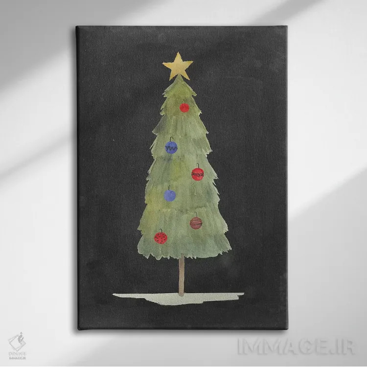 تابلو دکوراتیو درخشش کریسمس دو اثر گریس پاپ - نمای روبهرو روی دیوار